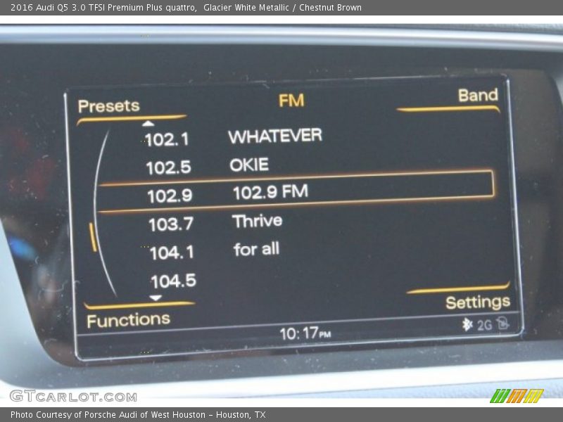 Glacier White Metallic / Chestnut Brown 2016 Audi Q5 3.0 TFSI Premium Plus quattro