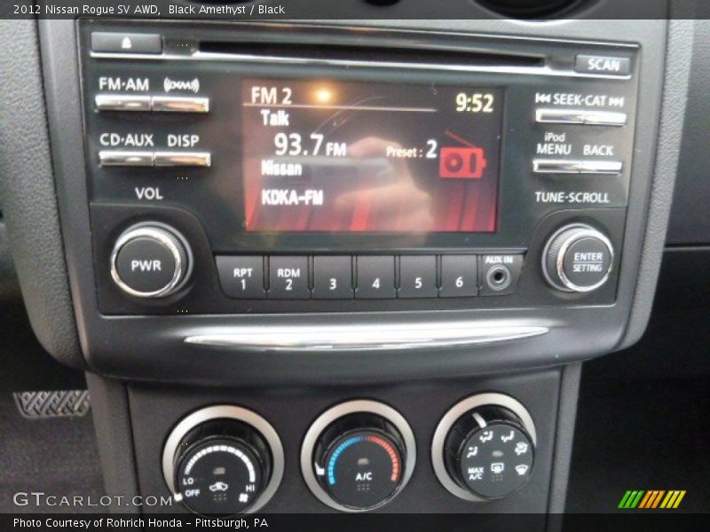 Black Amethyst / Black 2012 Nissan Rogue SV AWD