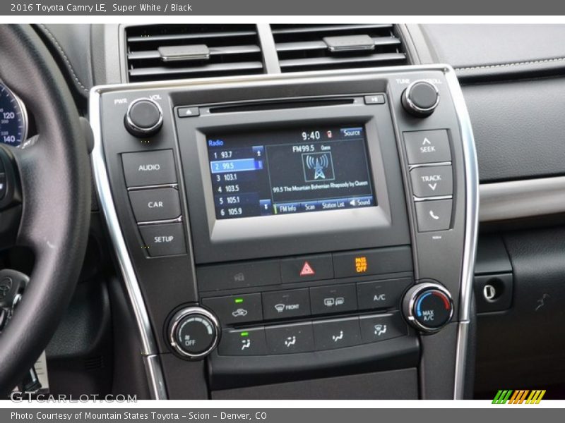 Super White / Black 2016 Toyota Camry LE