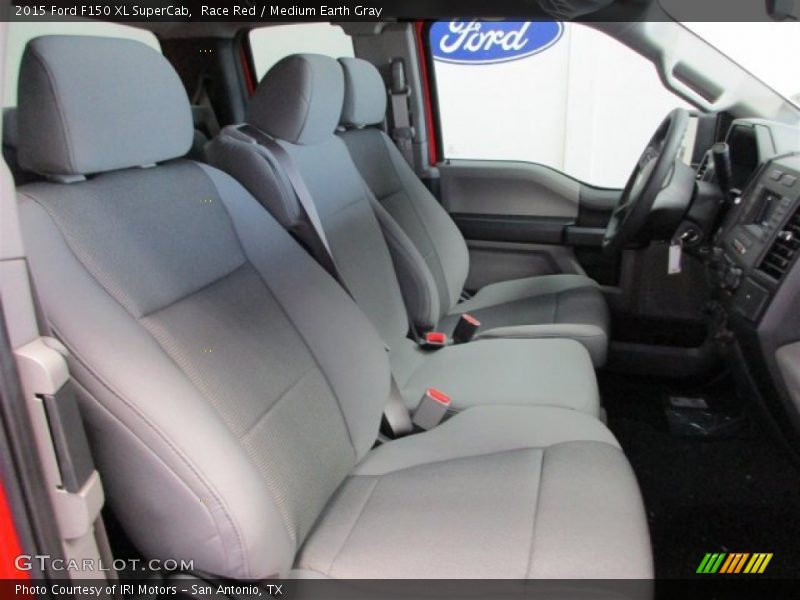 Race Red / Medium Earth Gray 2015 Ford F150 XL SuperCab