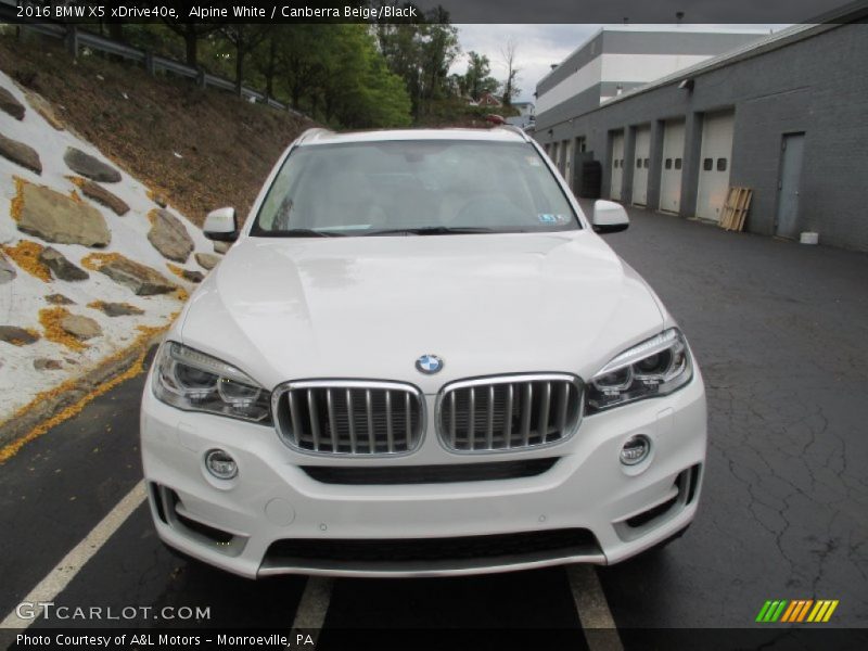 Alpine White / Canberra Beige/Black 2016 BMW X5 xDrive40e