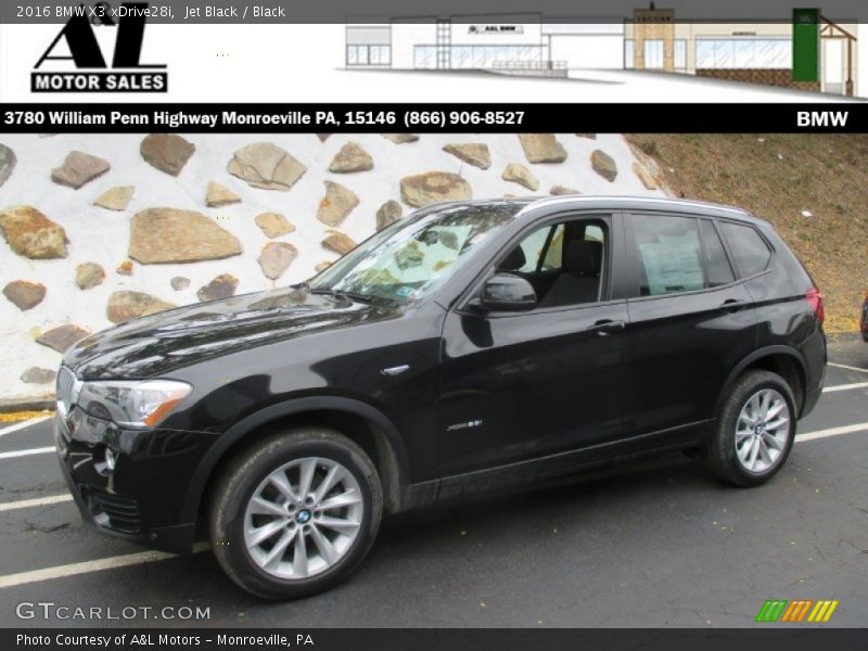 Jet Black / Black 2016 BMW X3 xDrive28i