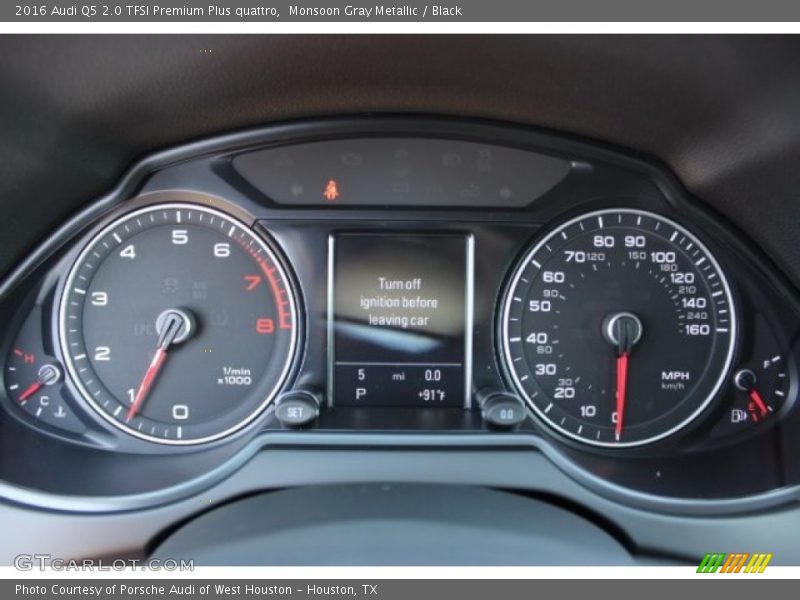 Monsoon Gray Metallic / Black 2016 Audi Q5 2.0 TFSI Premium Plus quattro