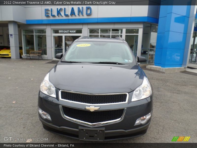 Cyber Gray Metallic / Dark Gray/Light Gray 2012 Chevrolet Traverse LS AWD