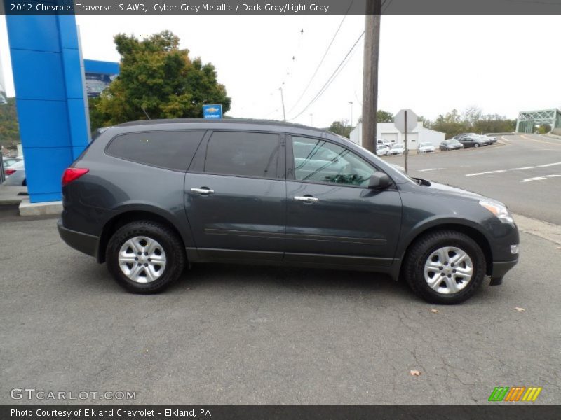 Cyber Gray Metallic / Dark Gray/Light Gray 2012 Chevrolet Traverse LS AWD