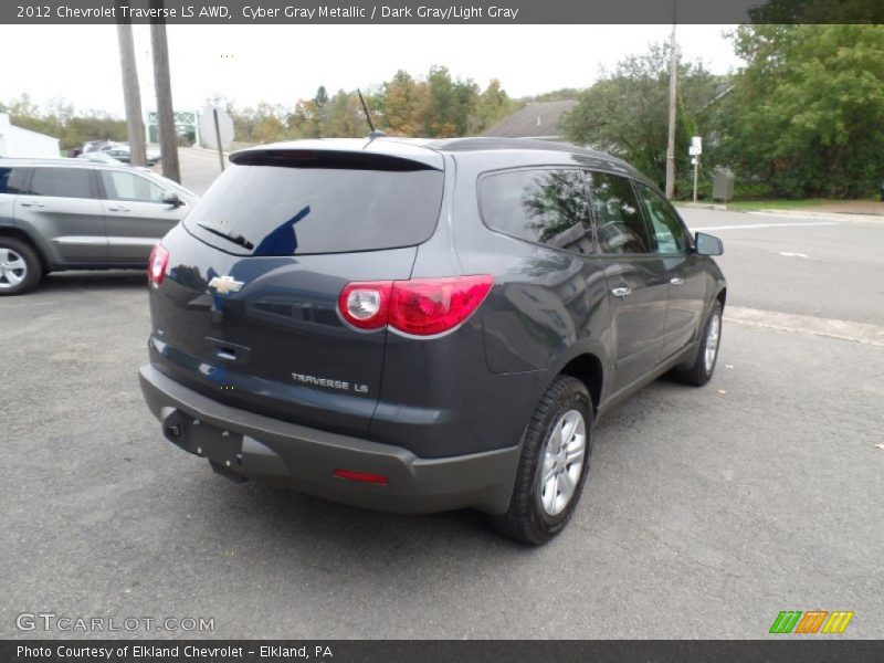 Cyber Gray Metallic / Dark Gray/Light Gray 2012 Chevrolet Traverse LS AWD