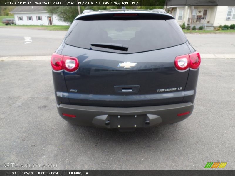 Cyber Gray Metallic / Dark Gray/Light Gray 2012 Chevrolet Traverse LS AWD