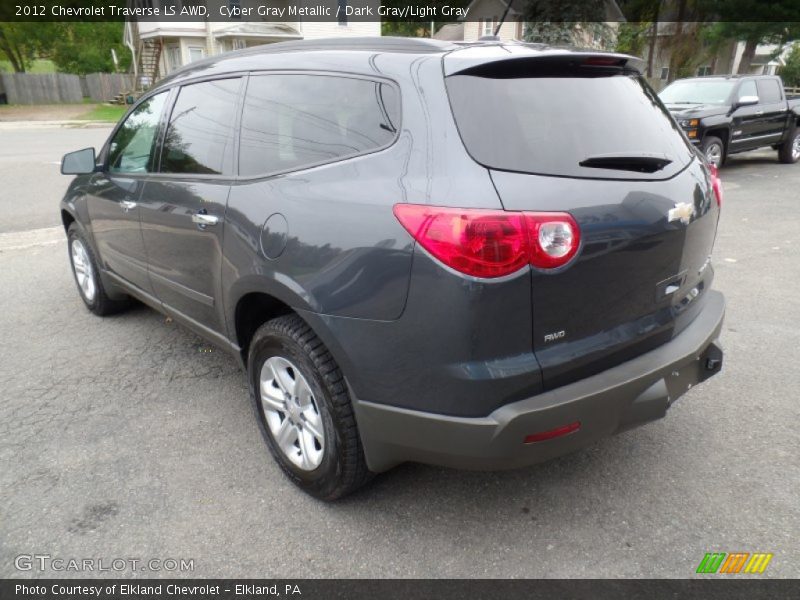 Cyber Gray Metallic / Dark Gray/Light Gray 2012 Chevrolet Traverse LS AWD
