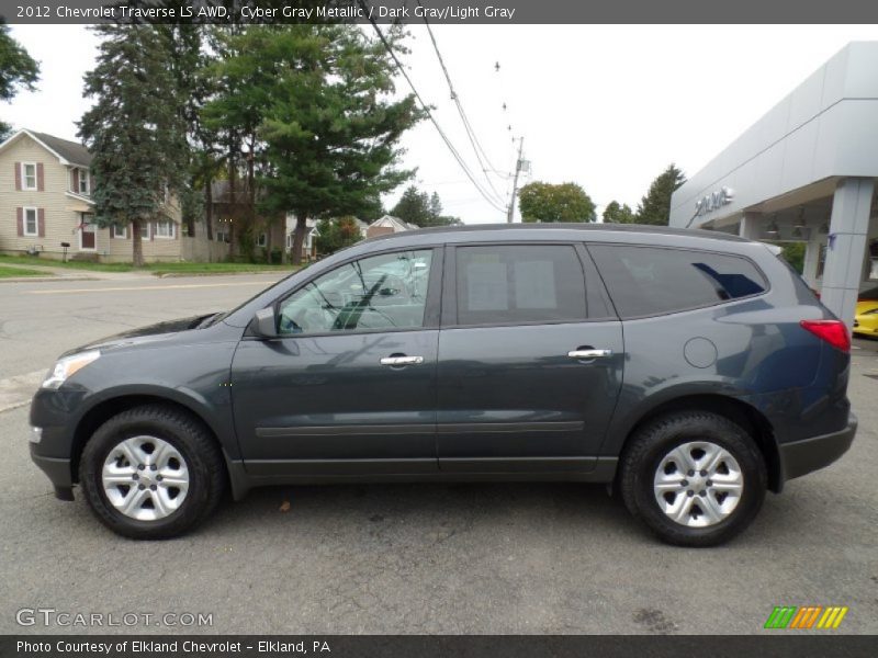 Cyber Gray Metallic / Dark Gray/Light Gray 2012 Chevrolet Traverse LS AWD