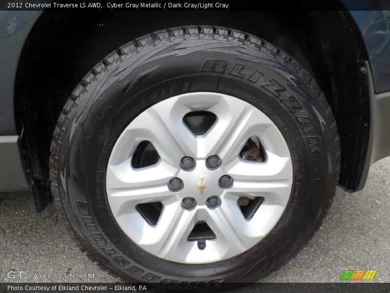 Cyber Gray Metallic / Dark Gray/Light Gray 2012 Chevrolet Traverse LS AWD