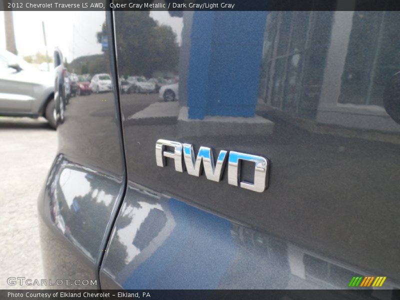 Cyber Gray Metallic / Dark Gray/Light Gray 2012 Chevrolet Traverse LS AWD