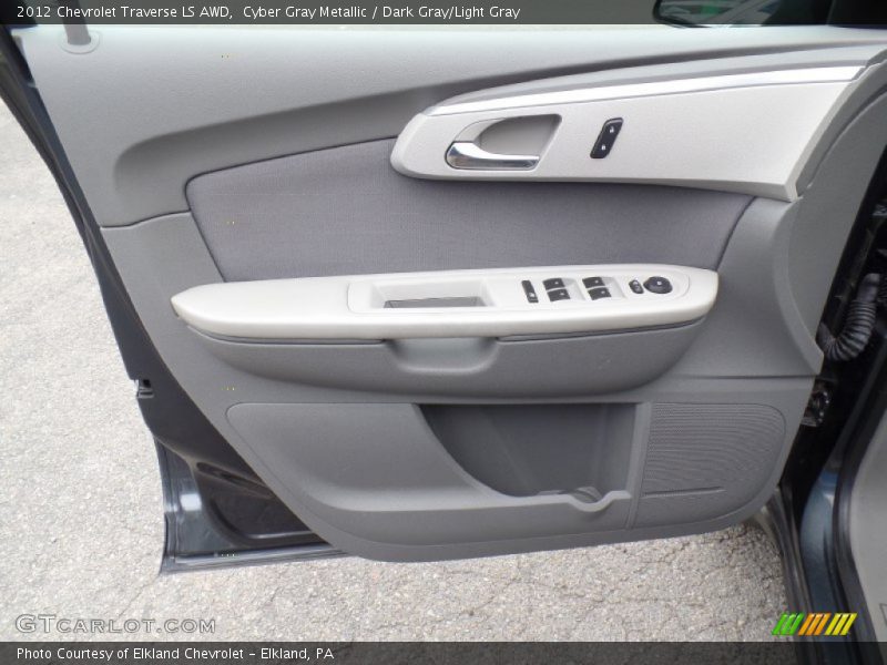 Cyber Gray Metallic / Dark Gray/Light Gray 2012 Chevrolet Traverse LS AWD