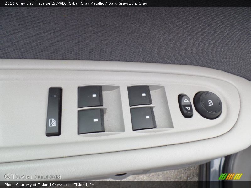 Cyber Gray Metallic / Dark Gray/Light Gray 2012 Chevrolet Traverse LS AWD