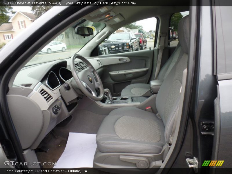 Cyber Gray Metallic / Dark Gray/Light Gray 2012 Chevrolet Traverse LS AWD