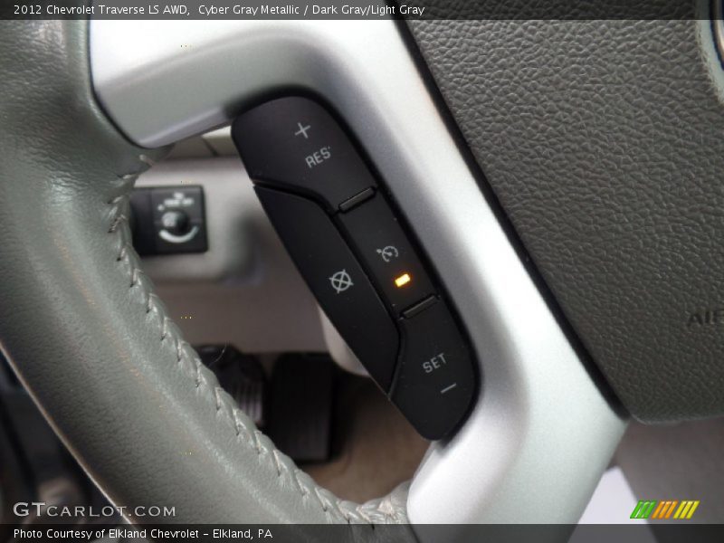 Cyber Gray Metallic / Dark Gray/Light Gray 2012 Chevrolet Traverse LS AWD