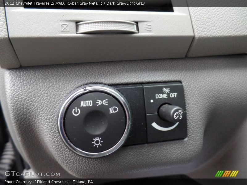 Cyber Gray Metallic / Dark Gray/Light Gray 2012 Chevrolet Traverse LS AWD