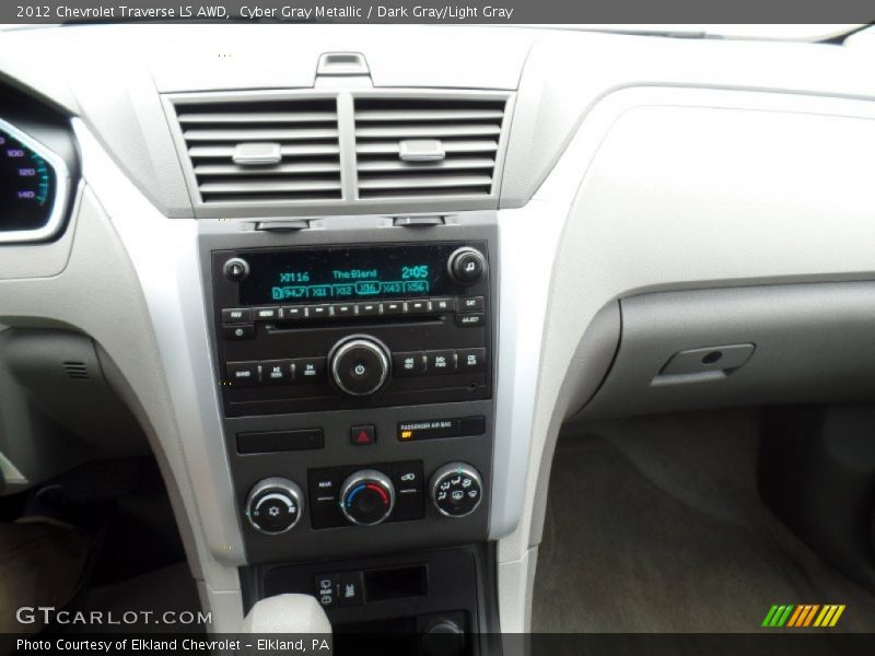 Cyber Gray Metallic / Dark Gray/Light Gray 2012 Chevrolet Traverse LS AWD