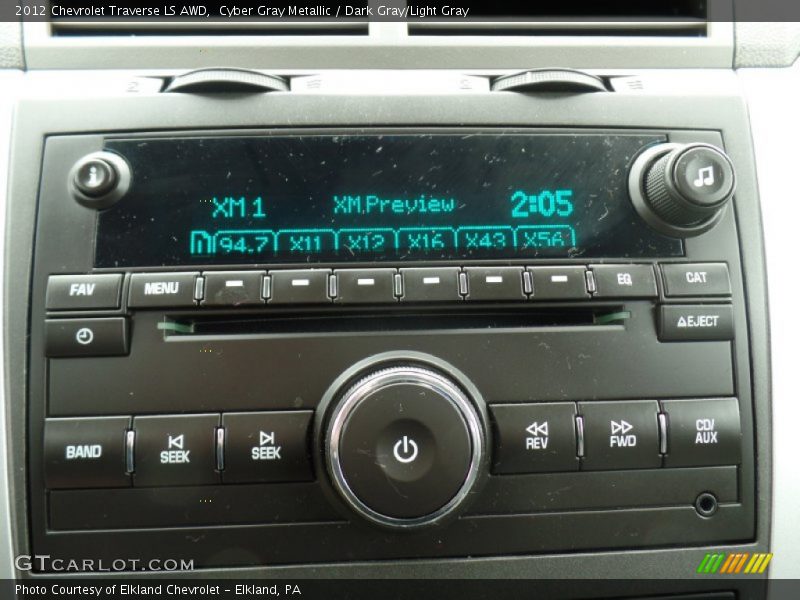 Cyber Gray Metallic / Dark Gray/Light Gray 2012 Chevrolet Traverse LS AWD