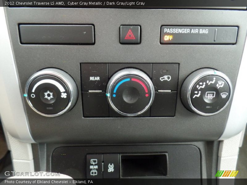Cyber Gray Metallic / Dark Gray/Light Gray 2012 Chevrolet Traverse LS AWD