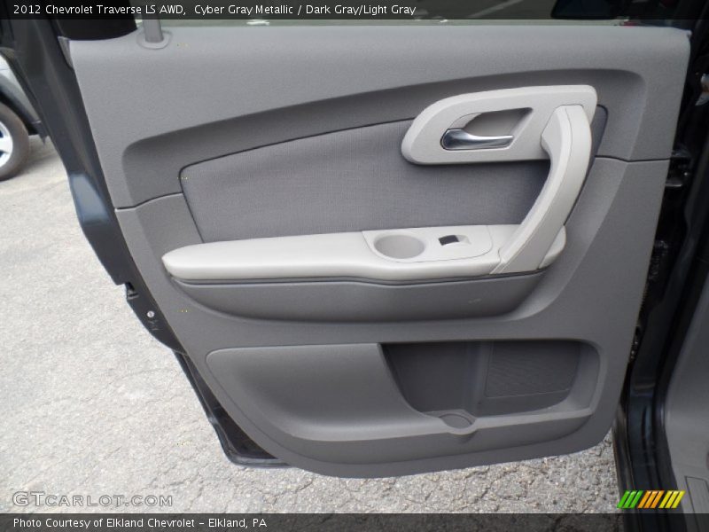Cyber Gray Metallic / Dark Gray/Light Gray 2012 Chevrolet Traverse LS AWD