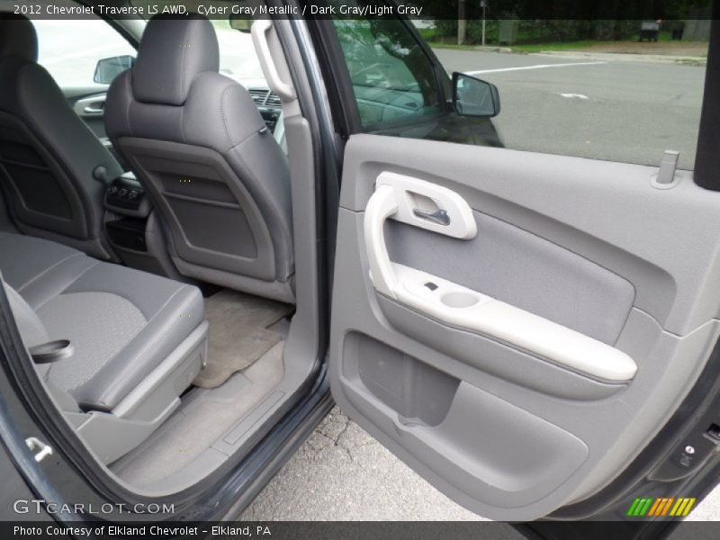 Cyber Gray Metallic / Dark Gray/Light Gray 2012 Chevrolet Traverse LS AWD