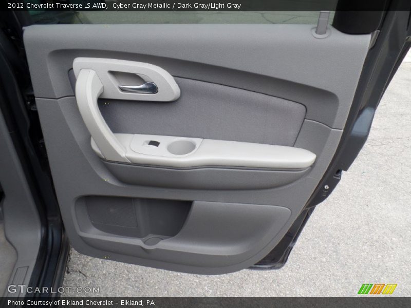 Cyber Gray Metallic / Dark Gray/Light Gray 2012 Chevrolet Traverse LS AWD