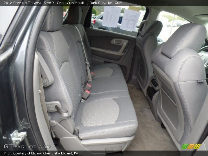 Cyber Gray Metallic / Dark Gray/Light Gray 2012 Chevrolet Traverse LS AWD