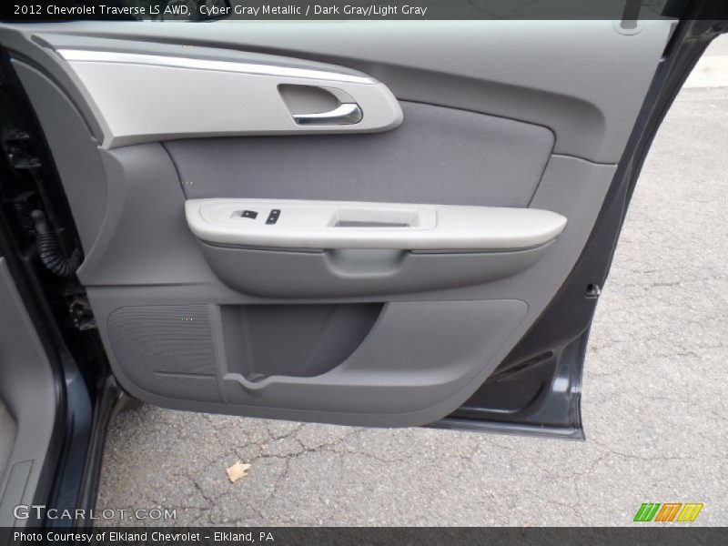 Cyber Gray Metallic / Dark Gray/Light Gray 2012 Chevrolet Traverse LS AWD