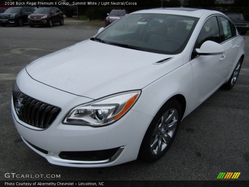 Summit White / Light Neutral/Cocoa 2016 Buick Regal Premium II Group