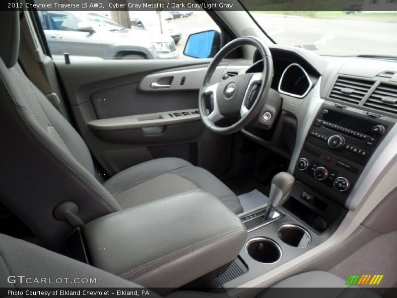 Cyber Gray Metallic / Dark Gray/Light Gray 2012 Chevrolet Traverse LS AWD