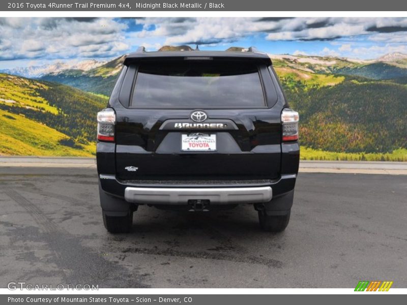 Midnight Black Metallic / Black 2016 Toyota 4Runner Trail Premium 4x4