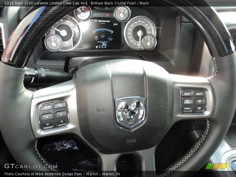 Brilliant Black Crystal Pearl / Black 2015 Ram 1500 Laramie Limited Crew Cab 4x4