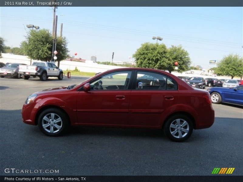 Tropical Red / Gray 2011 Kia Rio LX