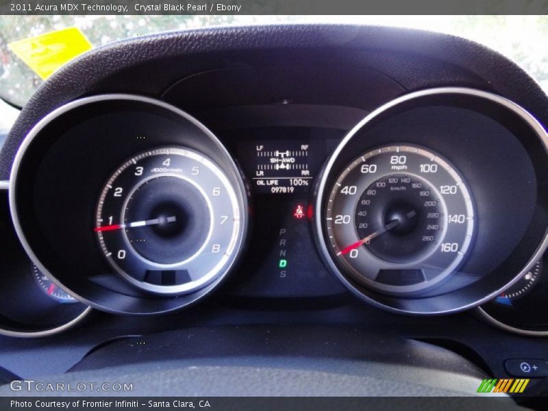Crystal Black Pearl / Ebony 2011 Acura MDX Technology