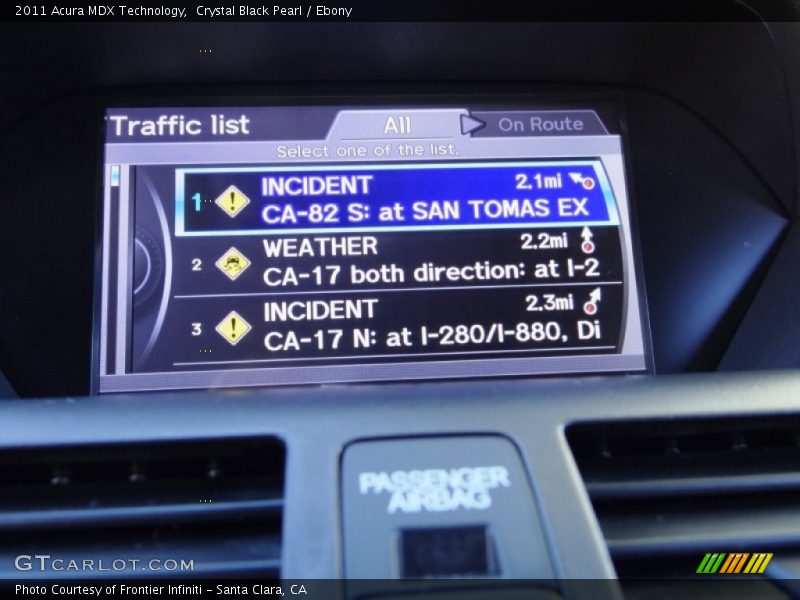 Crystal Black Pearl / Ebony 2011 Acura MDX Technology