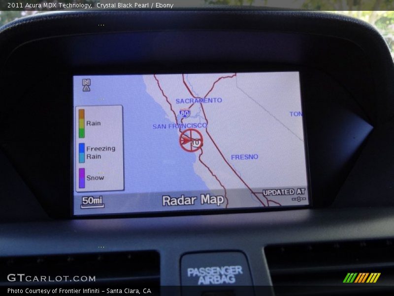 Crystal Black Pearl / Ebony 2011 Acura MDX Technology