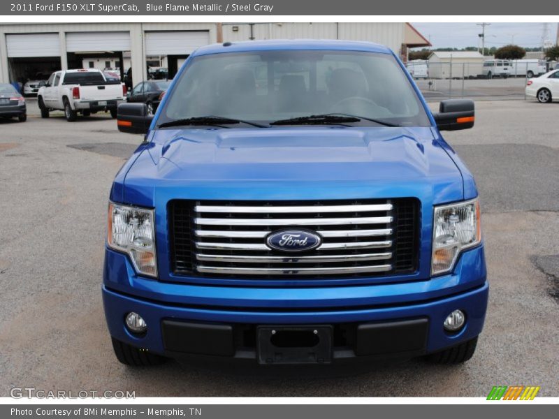 Blue Flame Metallic / Steel Gray 2011 Ford F150 XLT SuperCab