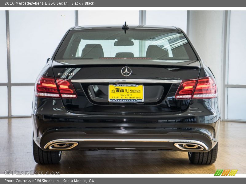 Black / Black 2016 Mercedes-Benz E 350 Sedan
