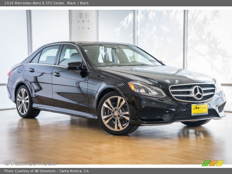 Black / Black 2016 Mercedes-Benz E 350 Sedan
