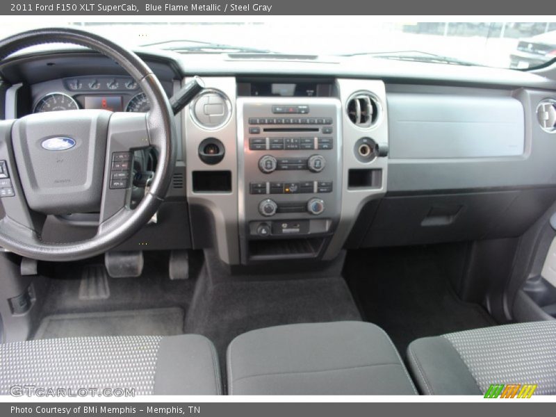 Blue Flame Metallic / Steel Gray 2011 Ford F150 XLT SuperCab