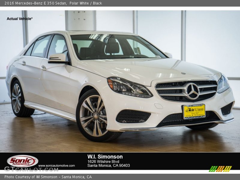 Polar White / Black 2016 Mercedes-Benz E 350 Sedan