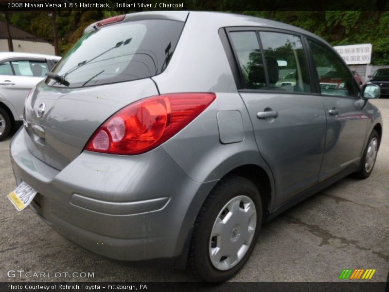 Brilliant Silver / Charcoal 2008 Nissan Versa 1.8 S Hatchback