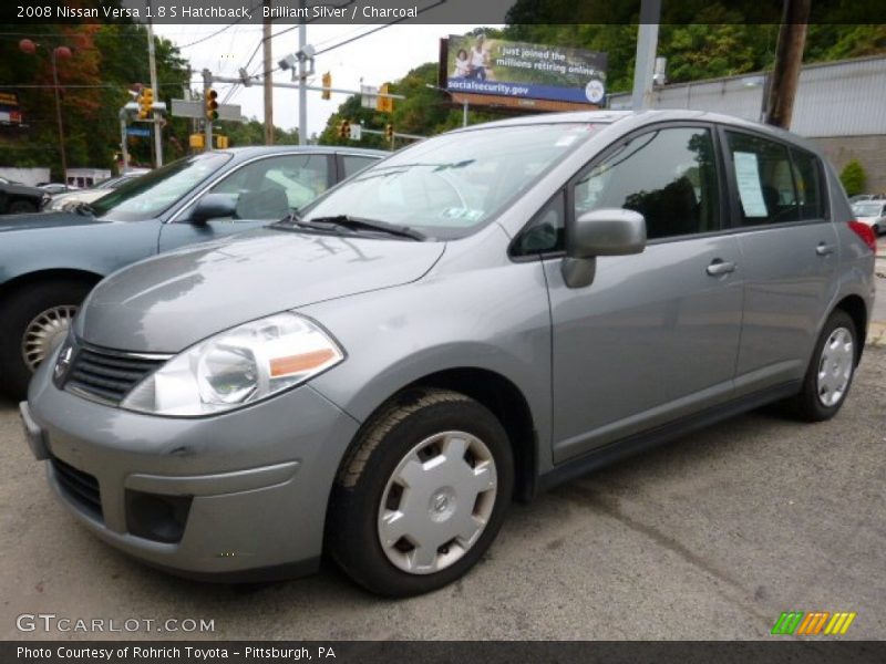 Brilliant Silver / Charcoal 2008 Nissan Versa 1.8 S Hatchback