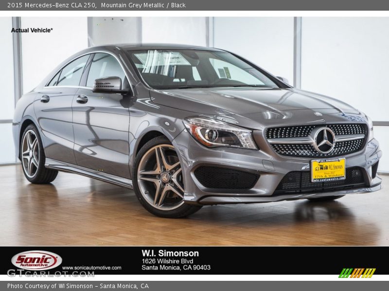 Mountain Grey Metallic / Black 2015 Mercedes-Benz CLA 250