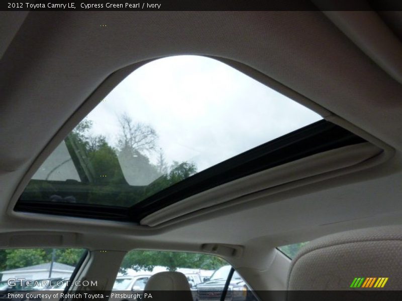 Cypress Green Pearl / Ivory 2012 Toyota Camry LE