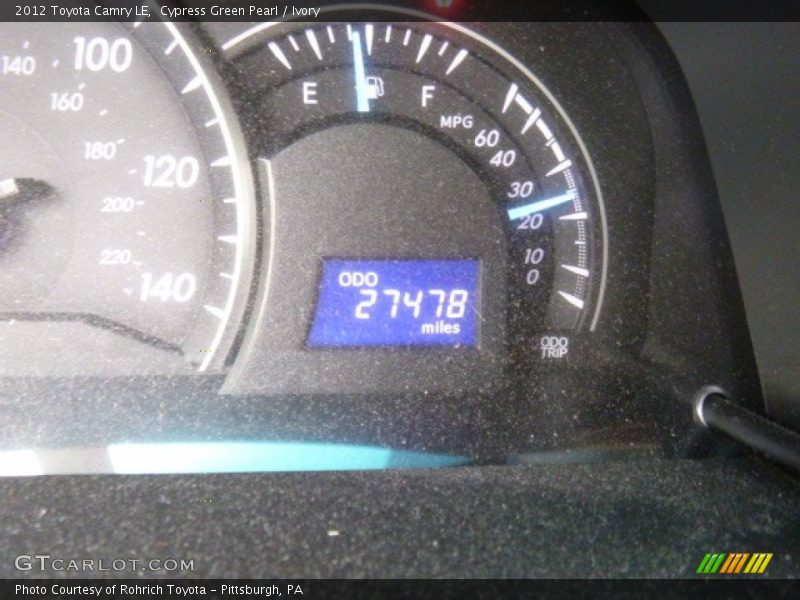 Cypress Green Pearl / Ivory 2012 Toyota Camry LE
