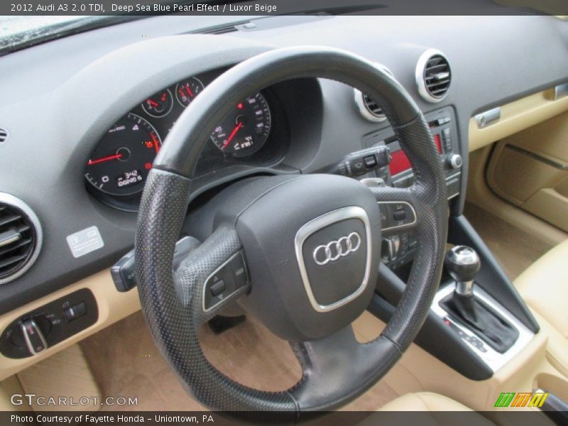Deep Sea Blue Pearl Effect / Luxor Beige 2012 Audi A3 2.0 TDI