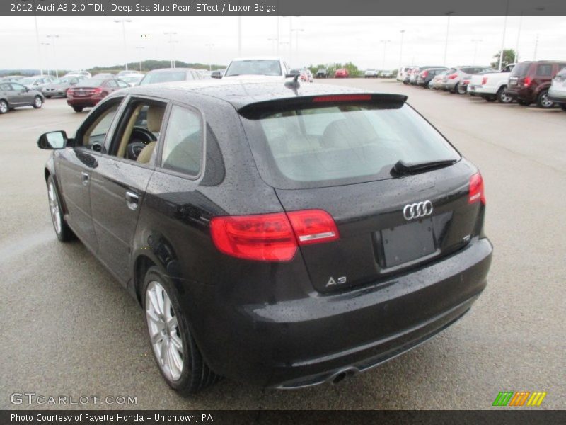 Deep Sea Blue Pearl Effect / Luxor Beige 2012 Audi A3 2.0 TDI