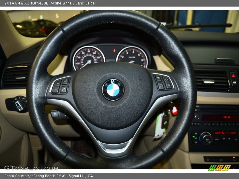 Alpine White / Sand Beige 2014 BMW X1 sDrive28i