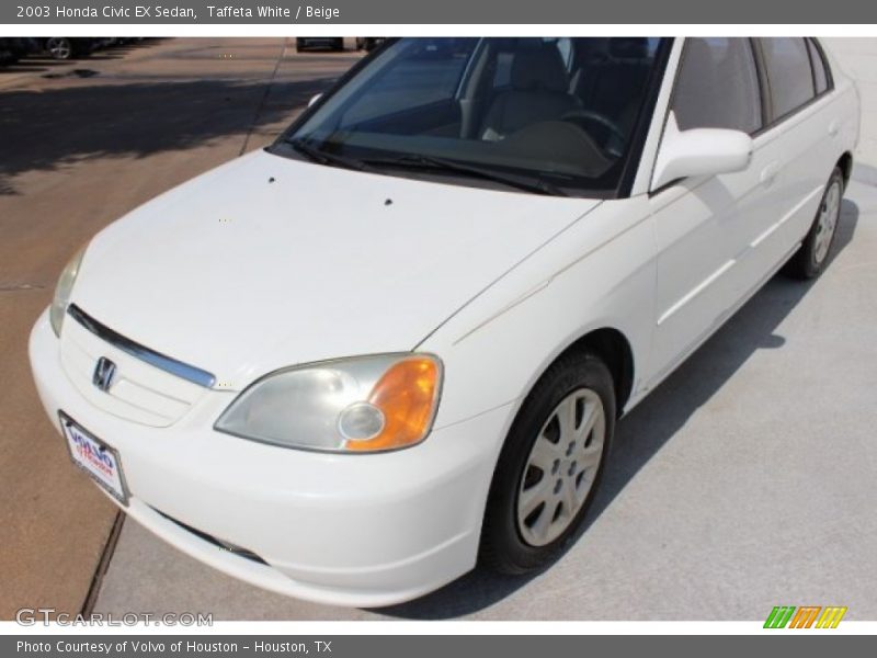 Taffeta White / Beige 2003 Honda Civic EX Sedan
